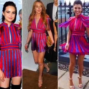 Gorgeous Red and Blue Celeb Mini Tassel Dress. ❤️